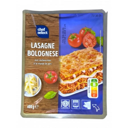 CHEF SELECT Lasagne Bolognese à la viande de porc 400g