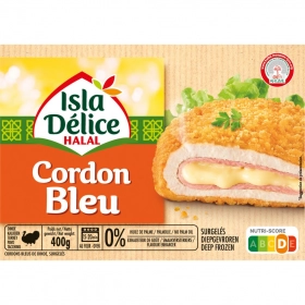 ISLA DELICE Cordon bleu de dinde Halal 4 pièces 400g