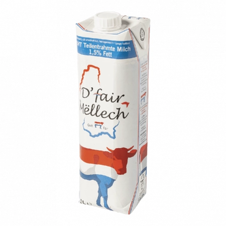 D'Fair Mëllech - Lait demi écremé 1L