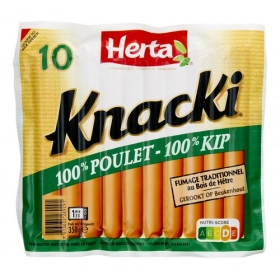 HERTA Knacki Poulet 10 pièces 350g 