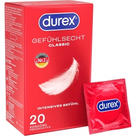 Durex classic - Pacote de 20 preservativos