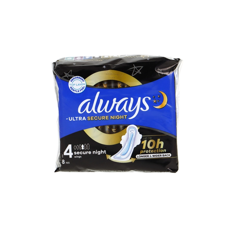 ALWAYS Ultra night taille 4 - Pack 8 Serviettes hygiéniques