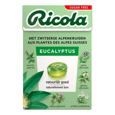 RICOLA bonbon eucalyptus sans sucre 50g