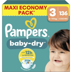 PAMPERS Baby-Dry Diapers size 3 (6-10kg) 136 diapers