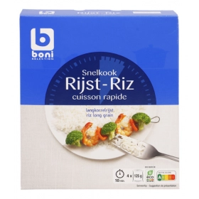 BONI riz cuisson rapide long grain 4x125g