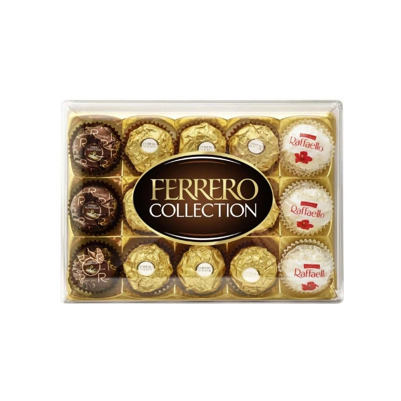 Ferrero Rocher Collection Bouchées chocolat au lait et noisettes 15 pièces 172g