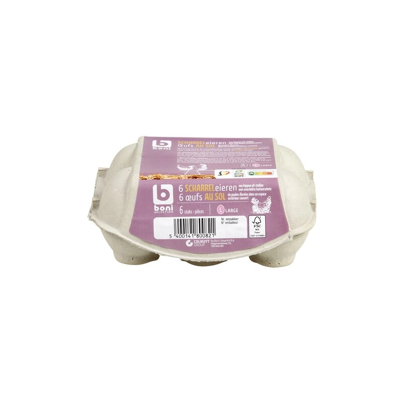 Boni Selection Oeufs de poules élevées au sol L 6 pièces