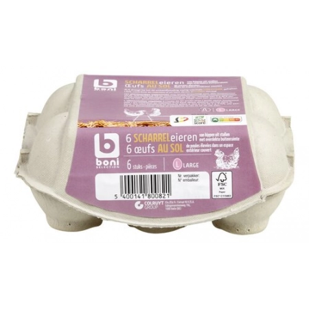 Boni Selection Oeufs de poules élevées au sol L 6 pièces