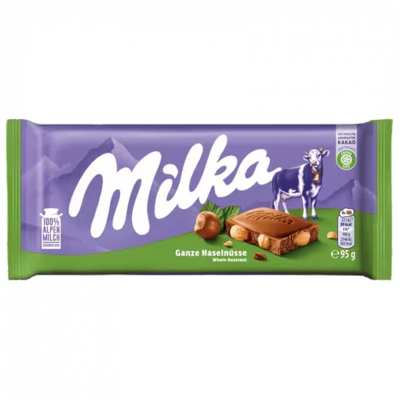 Milka Chocolat Noisettes entières 95g