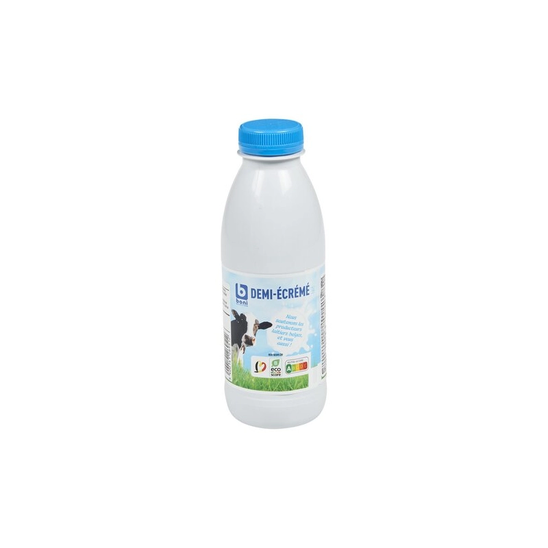 BONI semi-skimmed milk PET 50cl