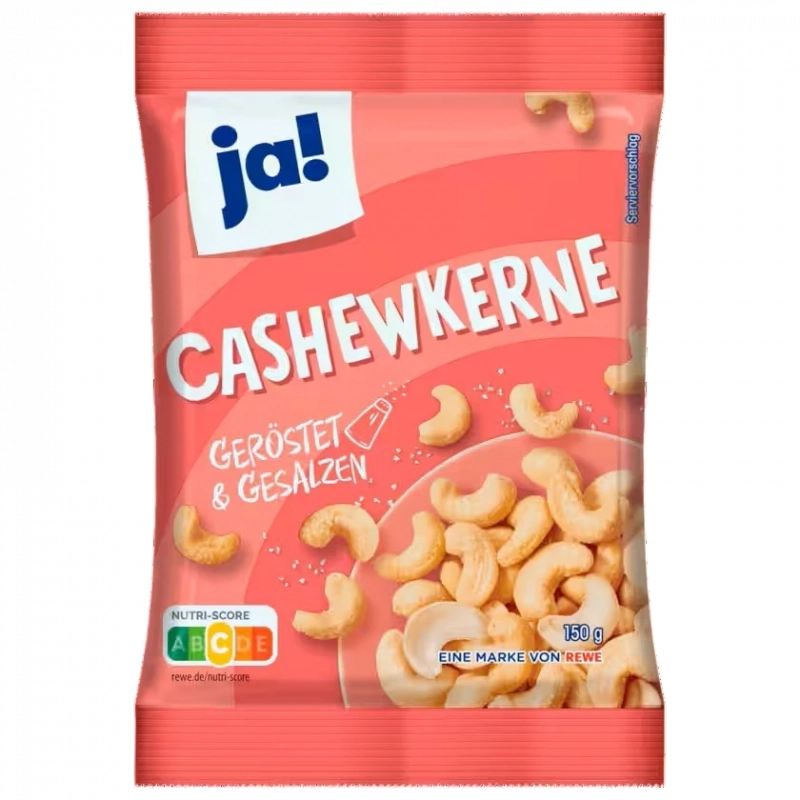 JA! Noix de cajou grillées et salées 150g