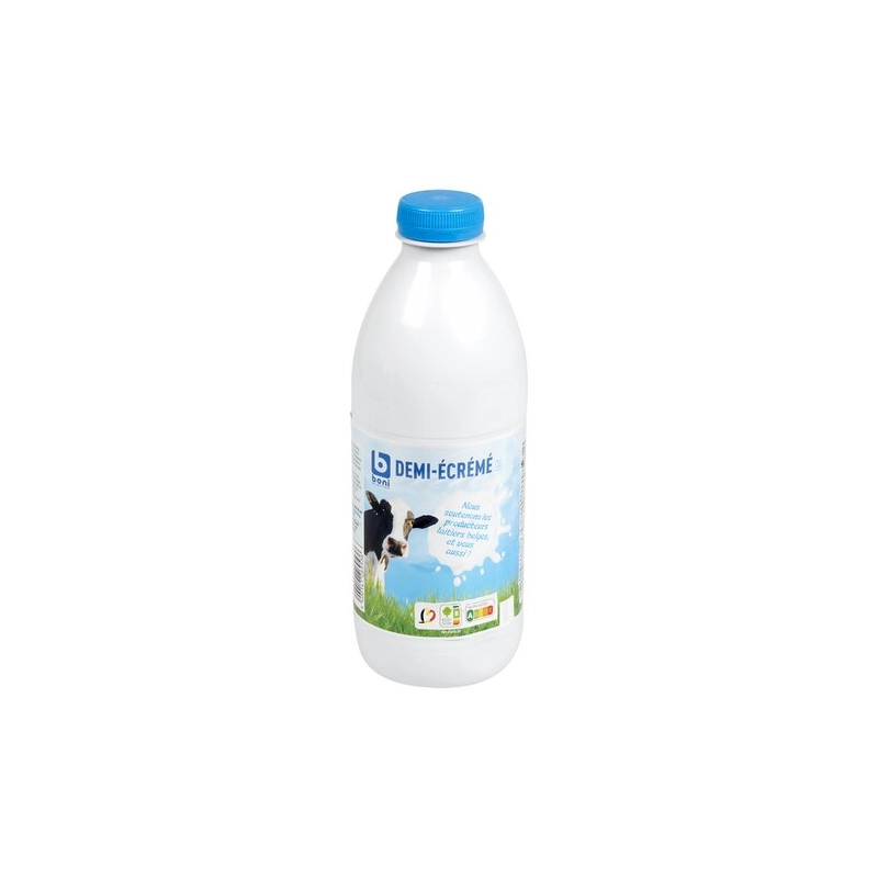 BONI lait demi-écrémé PET 1L