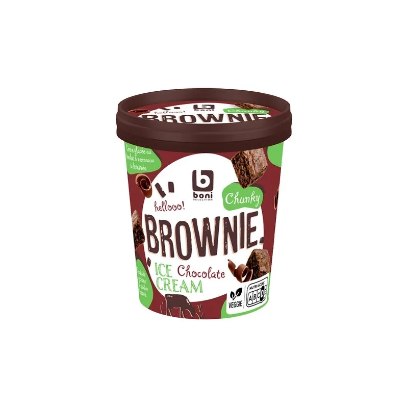 BONI Pint Glace Chocolat brownie 500ml