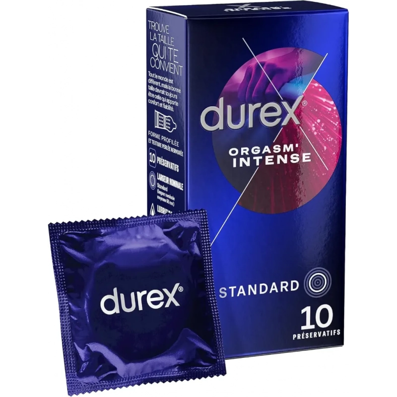 Durex Orgasm Intense - Pack de 10 préservatifs