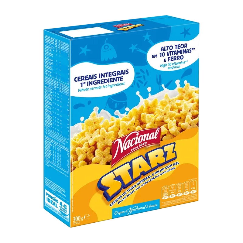 Nacional Starz - Céréales de blé entier et maïs au miel 300g