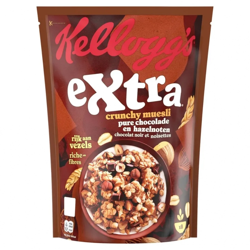 KELLOG'S Extra Crunchy Muesli Chocolat Noir et Noisettes 375g