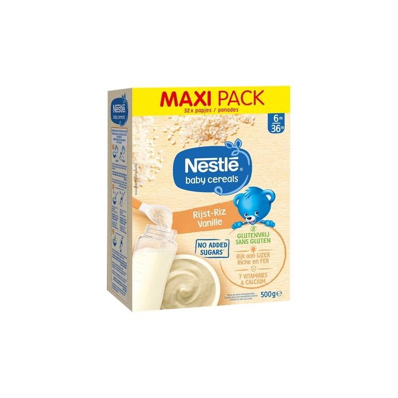 NESTLÉ Baby Cereals SG rice & vanilla 6-36 months 500g