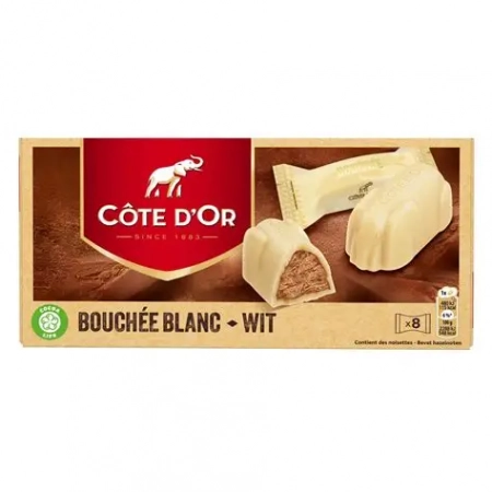 COTE D'OR Bouchée blanc 8x21g