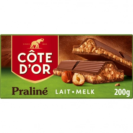 CÔTE D’OR Tablette Praliné Lait Noisette 200g