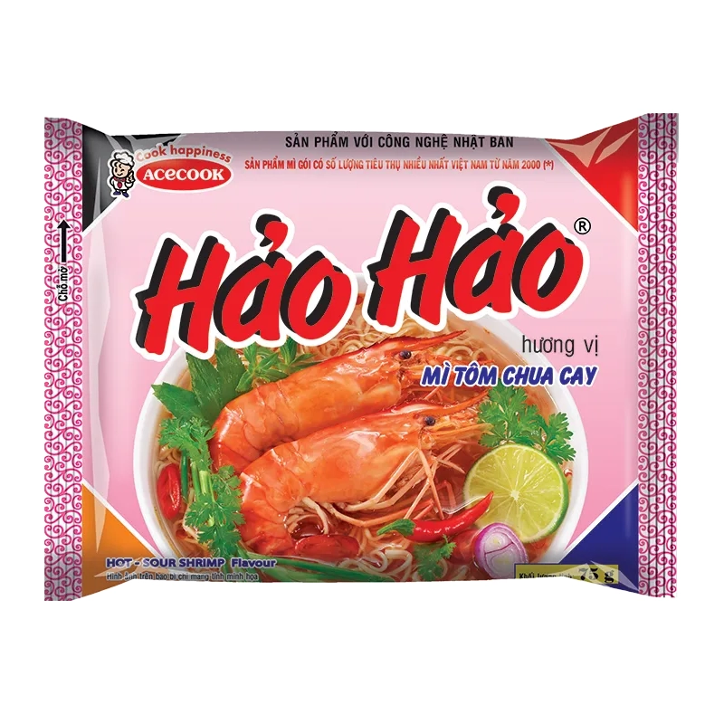 HAO HAO Hot sour shrimp instant noodles 77g