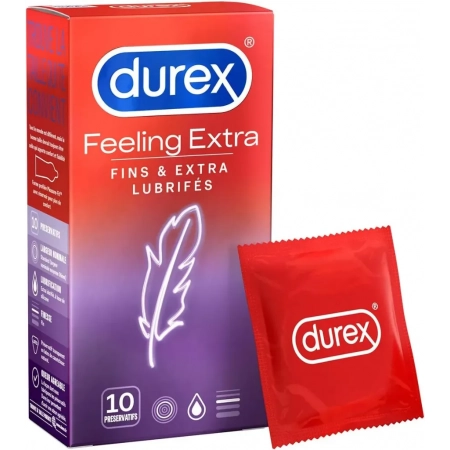 Durex Feeling Extra - Pack de 10 préservatifs