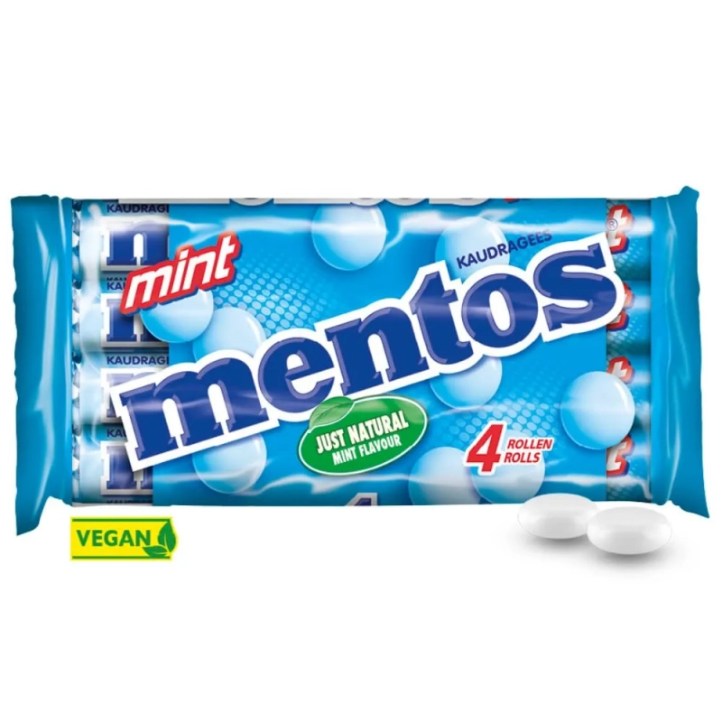 MENTOS Bonbons Menthe 4x37,5g