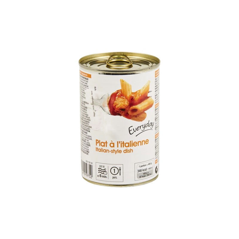 EVERYDAY Plat à l’Italienne en Conserve 400g