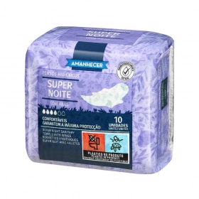 AMANHECER 10 Super Night hygienic dressings with wings