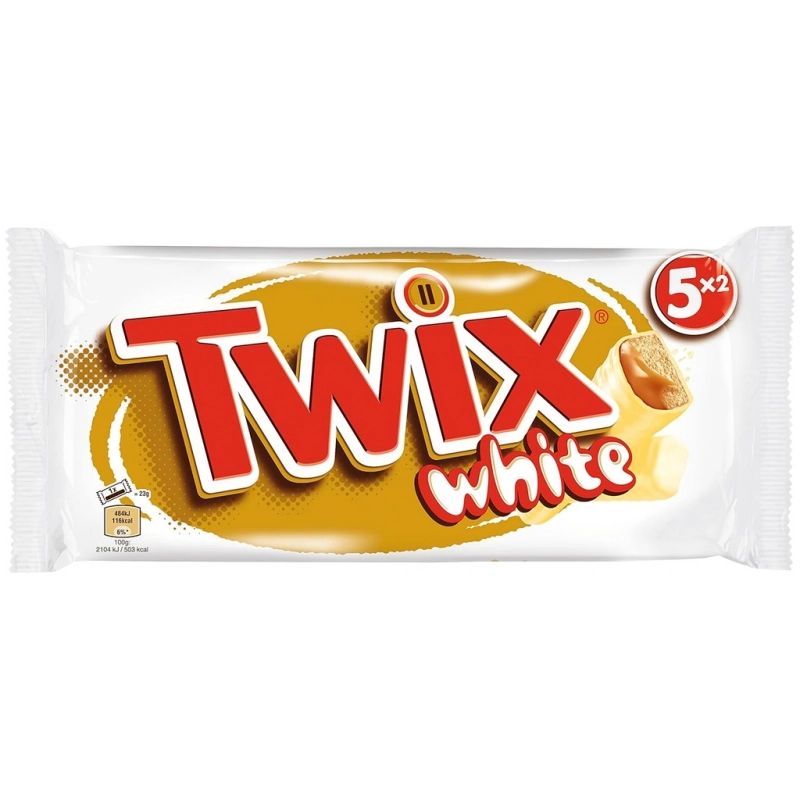 Twix White White Chocolate Bars 5x46g