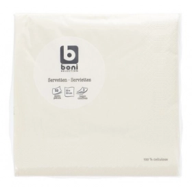 BONI Serviette Champagne 33cm 50 pièces