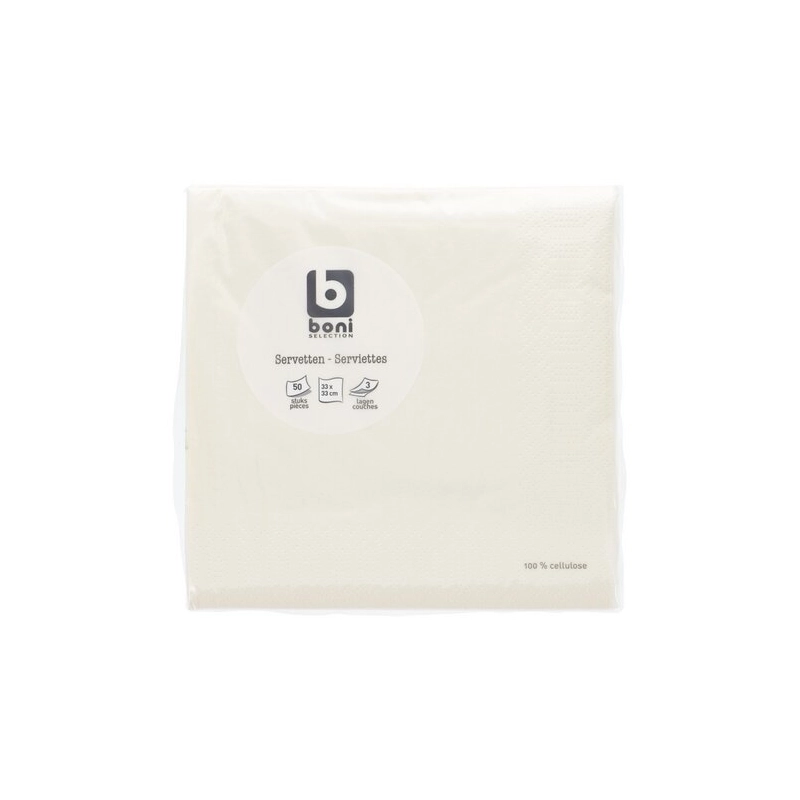 BONI Champagne Napkin 33cm 50 pieces