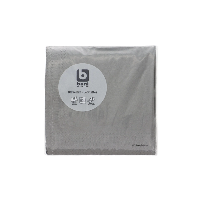 BONI Towel Gray 33cm 50 pieces