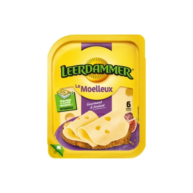 LEERDAMMER Le Moelleux Cheese 6 Slices 150g