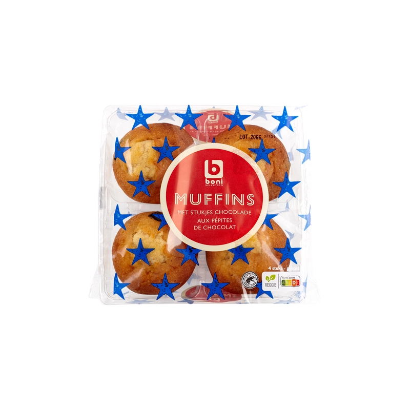 BONI Muffins pépites chocolat 4x75g