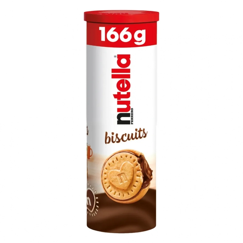 NUTELLA Biscuits Fourrés Noisettes et Cacao 12 pièces - 166g