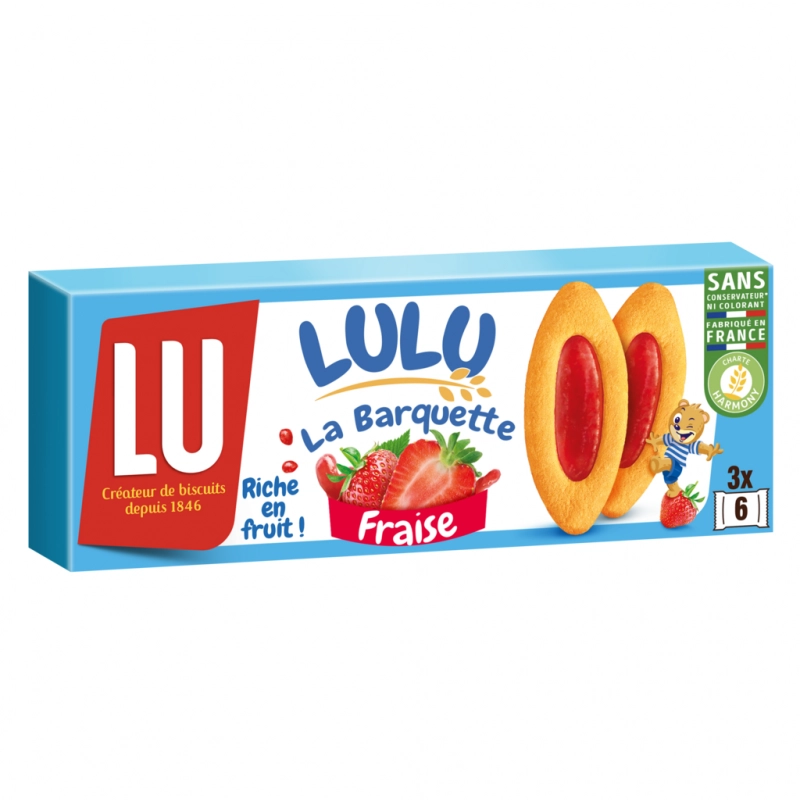 LU LULU Biscuits à la fraise La Barquette 120g