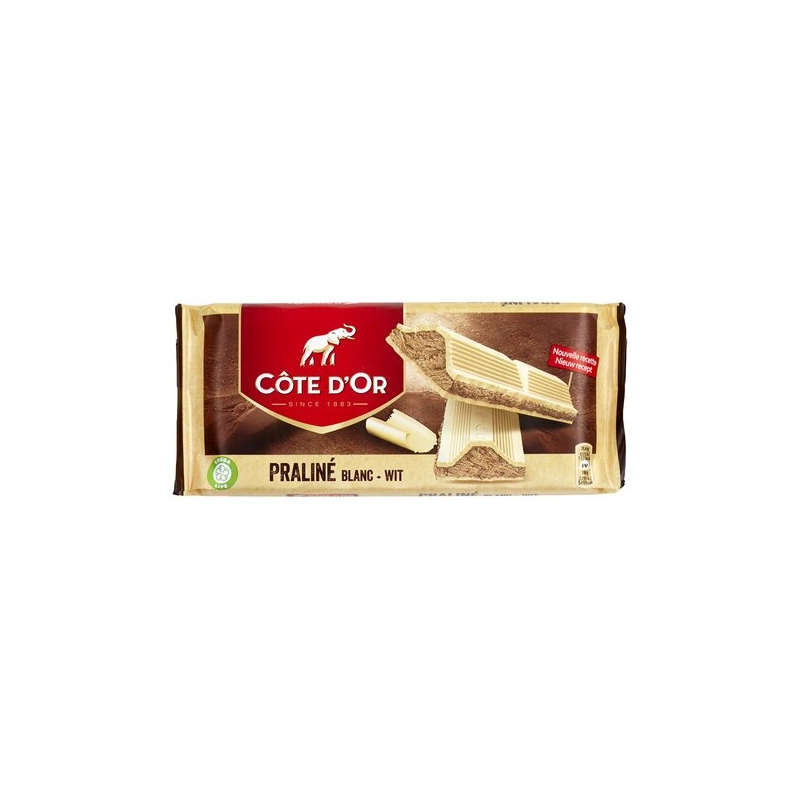CÔTE D'OR tablette blanc praliné 200g