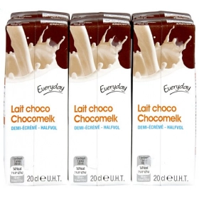 EVERYDAY Lait choco demi-écrémé 6x20cl