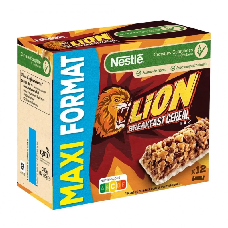 LION Caramel and Chocolate Cereal Bars 12x25g