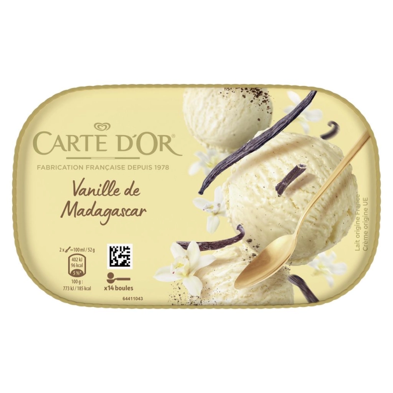 CARTE D'OR Glace Vanille de Madagascar 700ml