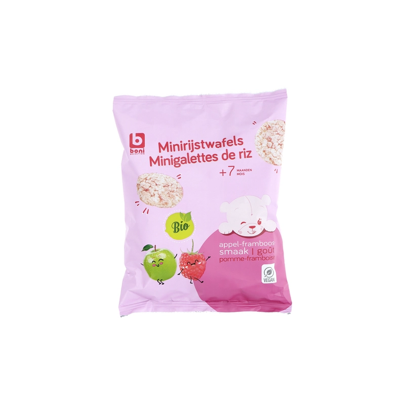 BONI ORGANIC Apple Raspberry Rice Cakes 7 Months 40g