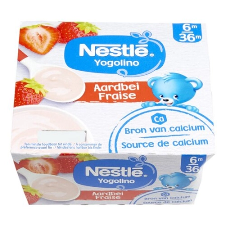 NESTLÉ YOGOLINO fraise 6 Mois+ 4x100g