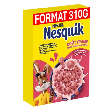 NESTLÉ Nesquick Céréales goût fraise 310g