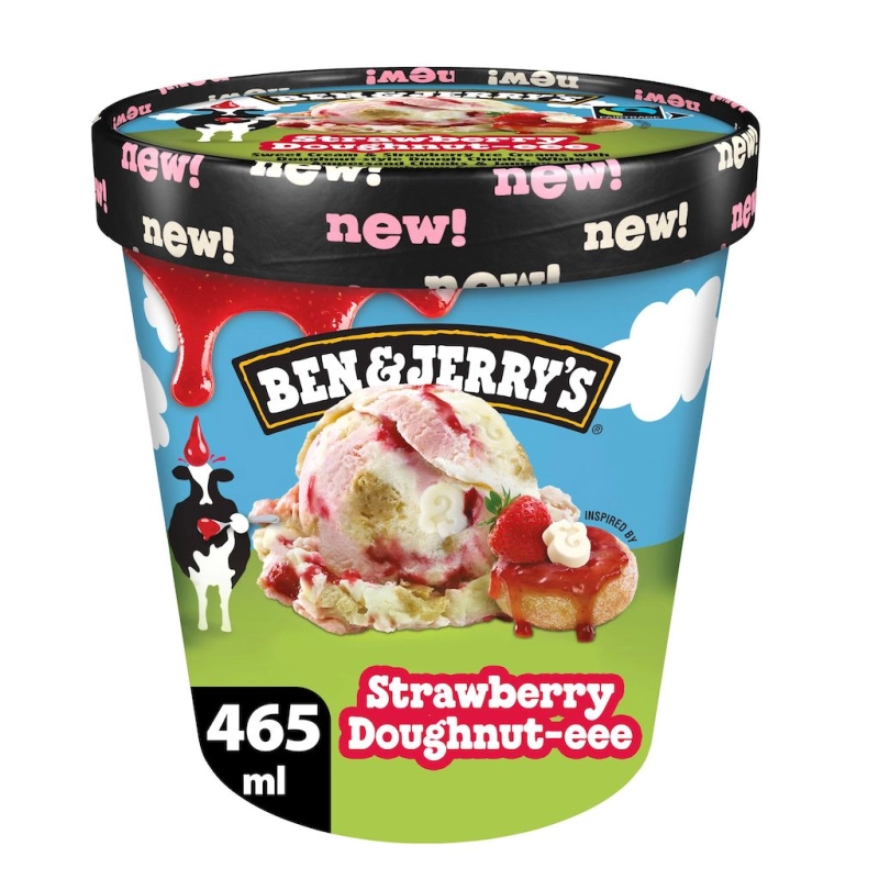 Ben & Jerry's Glace Strawberry Doughnut-eee 465ml
