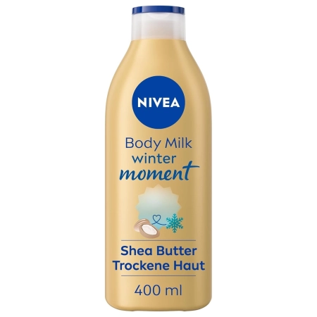 NIVEA Body Milk Winter Moment 400ml – Lotion Corps Hydratante 72h avec Sheabutter & Soin Intense