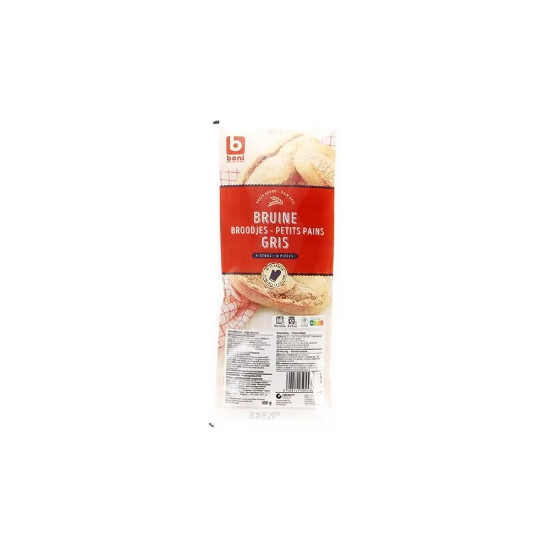 BONI Brown buns 4 pieces 300g