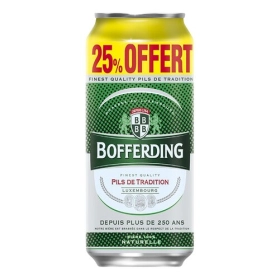 BOFFERDING Pils Beer 4.8% vol 25% free 50cl