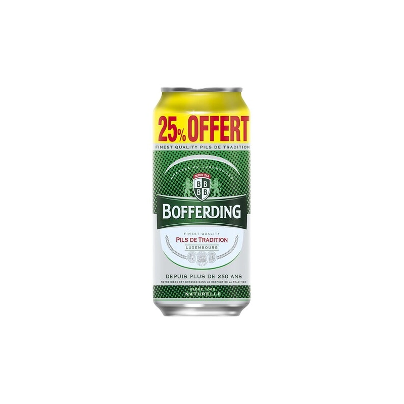 BOFFERDING Pils Beer 4.8% vol 25% free 50cl