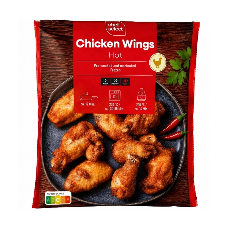 CHEF SELECT Chicken Wings Hot pre-cooked & marinated 750g