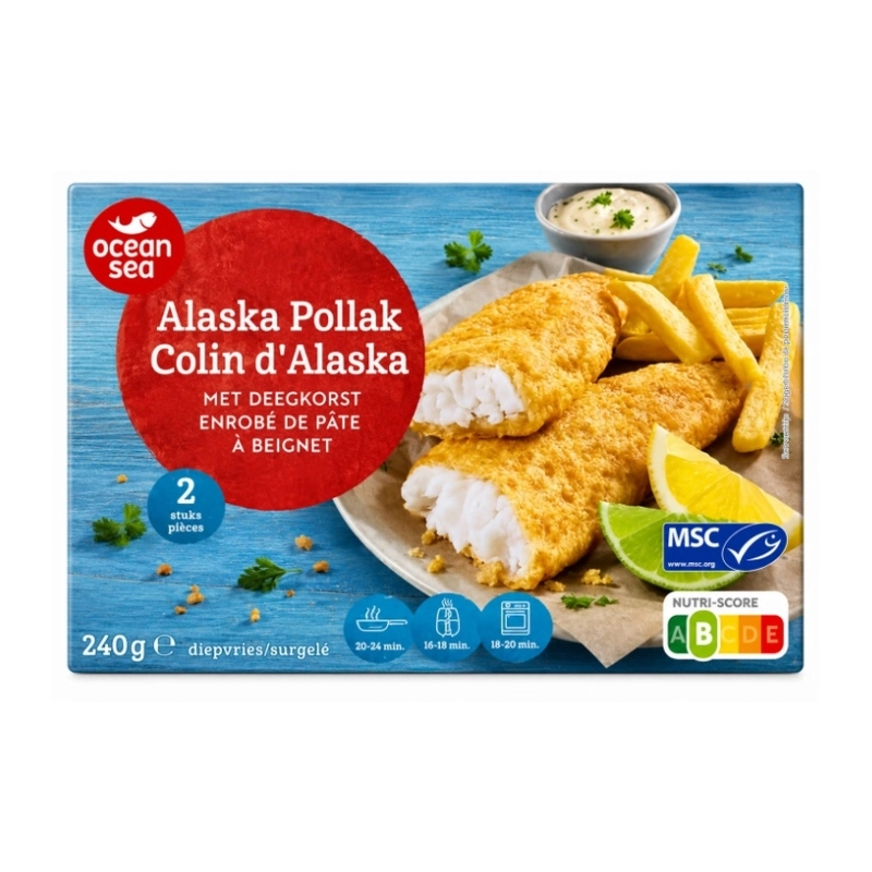 OCEAN SEA Colin d'Alaska enrobé de pâte à beignet 2 pièces